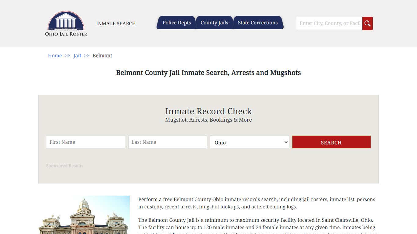 Belmont County Jail Inmate Search, Arrests and Mugshots
