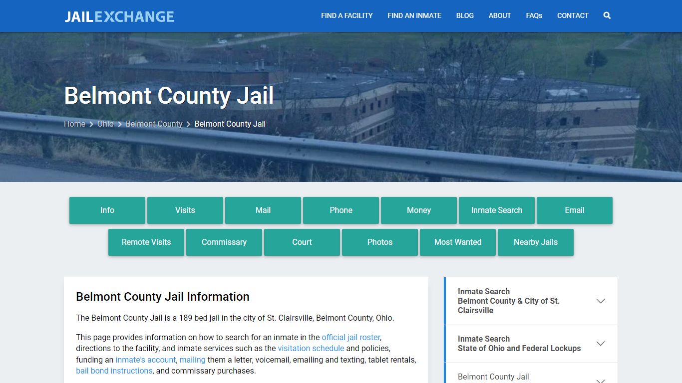 Belmont County Jail, OH Inmate Search, Information